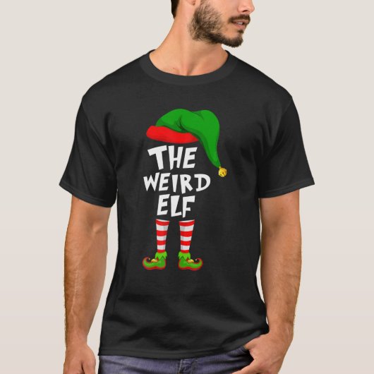 マッチおもしろいングファミリークリスマスザ風変わり小妖精や小人 Tシャツ (正面)