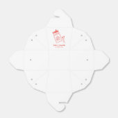 マッチが行われた天国レトロ赤ウェディングシャワー フェイバーボックス (折り畳みなし)