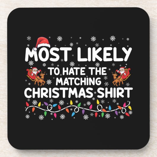 マッチするクリスマスが最も嫌いになる コースター (正面)