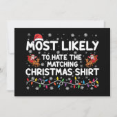 マッチするクリスマスが最も嫌いになる 招待状 (正面)