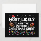 マッチするクリスマスが最も嫌いになる 招待状 (正面/裏面)