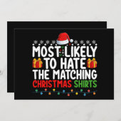 マッチするクリスマスシャツが一番嫌いらしい 招待状 (正面/裏面)