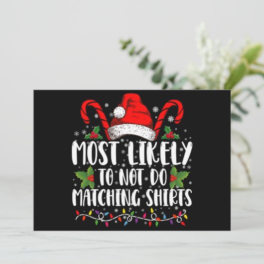 マッチするシャツクリスマスを行わない可能性が最も高い 招待状 (スタンド正面)