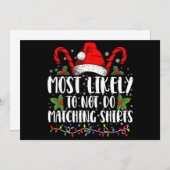 マッチするシャツクリスマスを行わない可能性が最も高い 招待状 (正面/裏面)