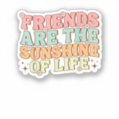 マッチする花花友達は太陽の光 シール (正面)