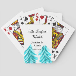 マッチの冬の青い松の結婚木のナ トランプ