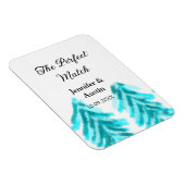 マッチの冬の青い松の結婚木のナ マグネット (右側)