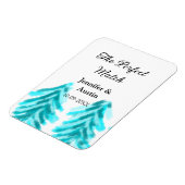 マッチの冬の青い松の結婚木のナ マグネット (左側)