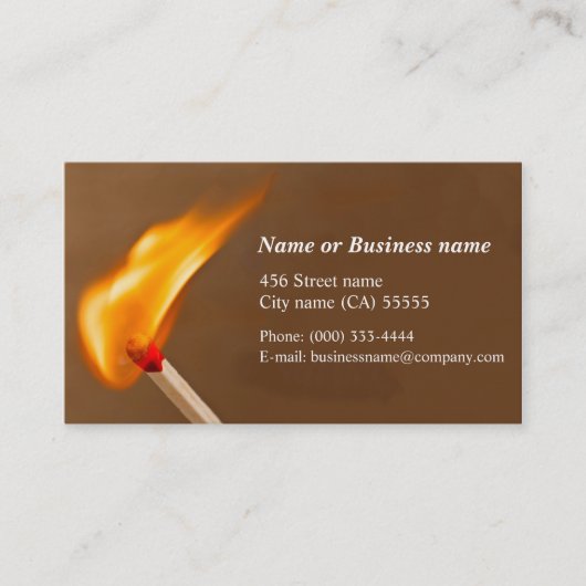 マッチの火 名刺 (正面)