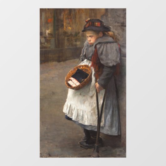 マッチスティックガール貧しい通りウルチンアーバン貧困 ウィンドウサイン (シート)