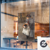 マッチスティックガール貧しい通りウルチンアーバン貧困 ウィンドウサイン (カフェ窓)