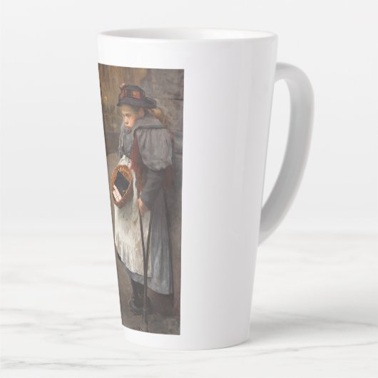 マッチスティックガール貧しい通りウルチンアーバン貧困 カフェラテマグ (右アングル)