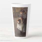 マッチスティックガール貧しい通りウルチンアーバン貧困 カフェラテマグ (正面)