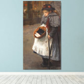 マッチスティックガール貧しい通りウルチンアーバン貧困 キャンバスプリント (インサイチュ (ウッドフロア))