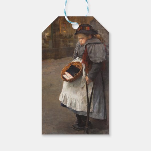 マッチスティックガール貧しい通りウルチンアーバン貧困 ギフトタグ (裏面)