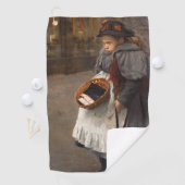 マッチスティックガール貧しい通りウルチンアーバン貧困 ゴルフタオル (インサイチュ)