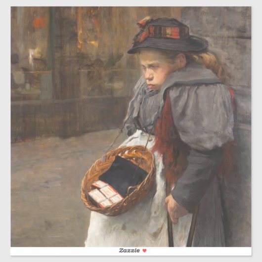 マッチスティックガール貧しい通りウルチンアーバン貧困 シール (シート)