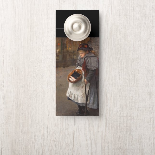 マッチスティックガール貧しい通りウルチンアーバン貧困 ドアノブサイン (ノブ)