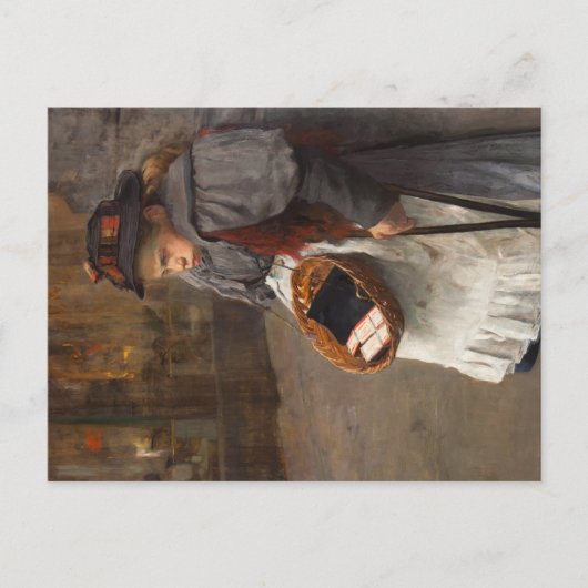 マッチスティックガール貧しい通りウルチンアーバン貧困 ポストカード (正面)