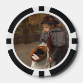 マッチスティックガール貧しい通りウルチンアーバン貧困 ポーカーチップ (正面)