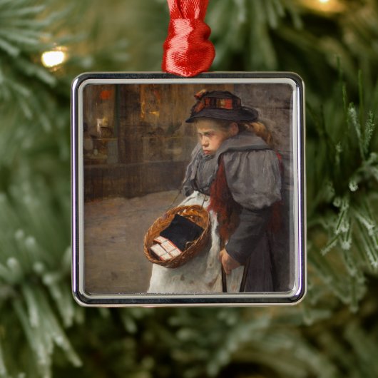 マッチスティックガール貧しい通りウルチンアーバン貧困 メタルオーナメント (ツリー)