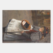 マッチスティックガール貧しい通りウルチンアーバン貧困 ラッピングペーパーシート (正面)