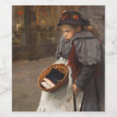 マッチスティックガール貧しい通りウルチンアーバン貧困 ワインラベル (シングルラベル)