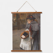 マッチスティックガール貧しい通りウルチンアーバン貧困 吊り下げ型タペストリー (正面)
