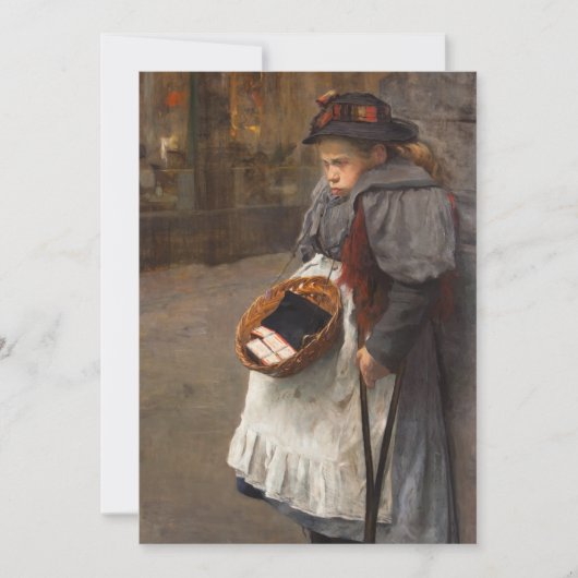 マッチスティックガール貧しい通りウルチンアーバン貧困 招待状 (正面)