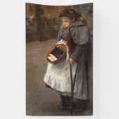 マッチスティックガール貧しい通りウルチンアーバン貧困 横断幕 (縦)