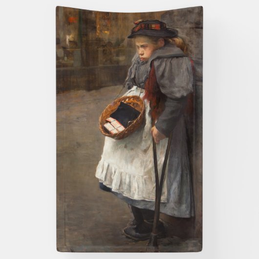 マッチスティックガール貧しい通りウルチンアーバン貧困 横断幕 (縦)