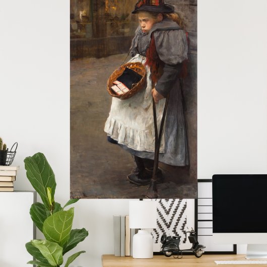 マッチスティックガール貧しい障害者市場オン通り ポスター (ホームオフィス)