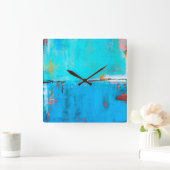 マッチボックスブルー5 スクエア壁時計 (ホーム)