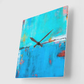 マッチボックスブルー5 スクエア壁時計 (傾斜)