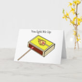 マッチボックスマッチファイアライトカップル カード (黄色い花)