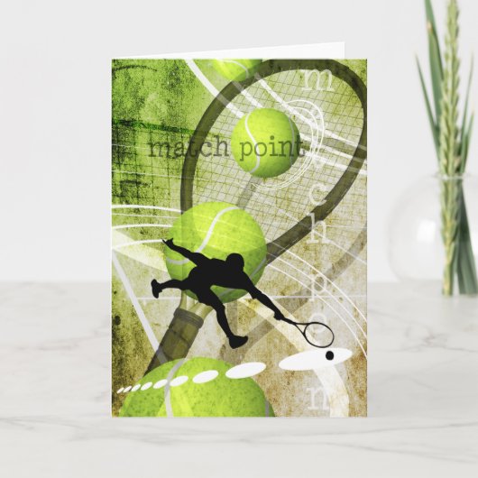 マッチポイントボーイ遊テニス空白の カード (正面)