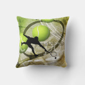 「マッチポイント」男子テニス選手のシルエット クッション (裏面)