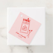 マッチメイド天国ピンク&レッド結婚式の引き出物ラベル フェイバータグ (インサイチュ)
