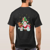 マッチメリー：カップルのクリスマスマッチシャツ Tシャツ (裏面)