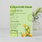 マッチャミントデトックス 箔招待状 (立ち正面)