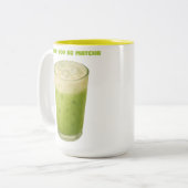 マッチャ大好き!抹茶グリーンティーラブ ツートーンマグカップ (正面左)