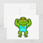 マッチョなカエル ポストカード (正面/裏面)