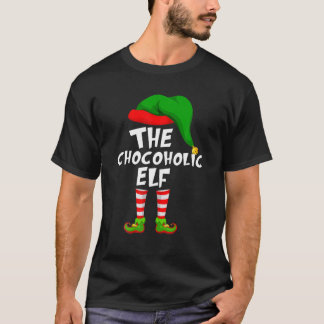 マッチンおもしろいグファミリークリスマスザチョコホリック小妖精や小人 Tシャツ