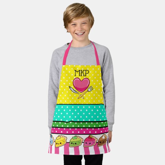 マッチングかわいらしかわいいパイズエプロン エプロン (着用した状態)