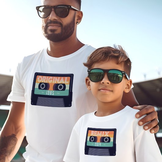 マッチングオリジナルリミックスヴィンテージカセットテープ年 トライブレンドTシャツ