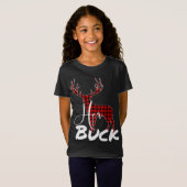 マッチングカップルクリスマスパジャマスバッファロープレイドH Tシャツ (正面フル)