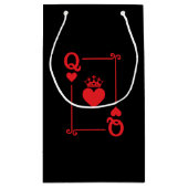 マッチングカップルハロウィーンの衣装クイーン・オブ・ハート スモールペーパーバッグ (裏面)