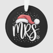 マッチングカップルミセス結婚ズのクリスマス醜いサンタ オーナメント (正面)