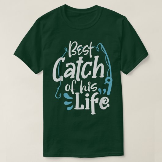 マッチングカップル魚釣り引用文フィッシャーマンフィッシュラブ Tシャツ (デザイン正面)