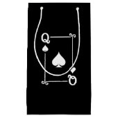 マッチングクイーンスペードスーツトランプ モダン スモールペーパーバッグ (正面)